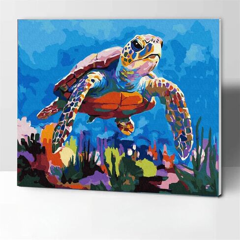 Dinosaur Paint by Numbers Kit for Kids, Adults Paint by Number Kits on Canvas Kids Painting by Number Kit for DIY Home Wall Decor Painting, Fighting Dinosaurs 16x20inch in Kuwait
