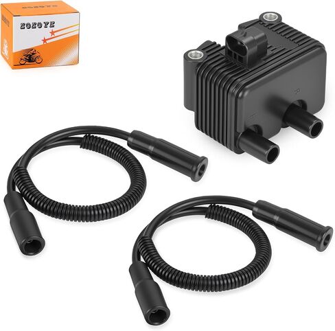 0.5 OHM Ignition Coil & Spark Plug Cable For Sportster 883 1200 Custom Low Roadster 2004-2006 31655-99 31996-04 in Saudi Arabia