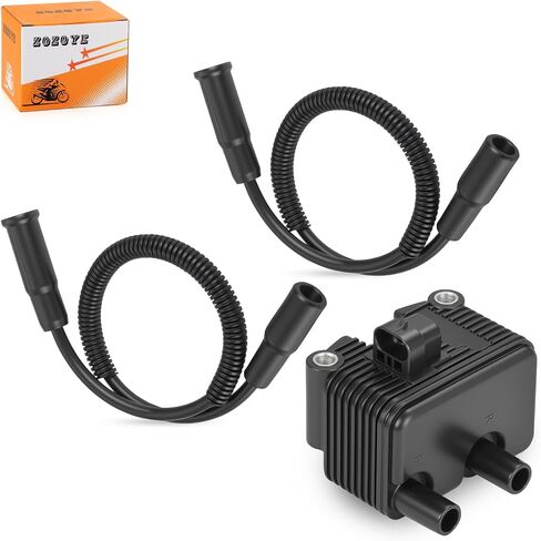 0.5 OHM Ignition Coil & Spark Plug Cable For Sportster 883 1200 Custom Low Roadster 2004-2006 31655-99 31996-04 in Saudi Arabia
