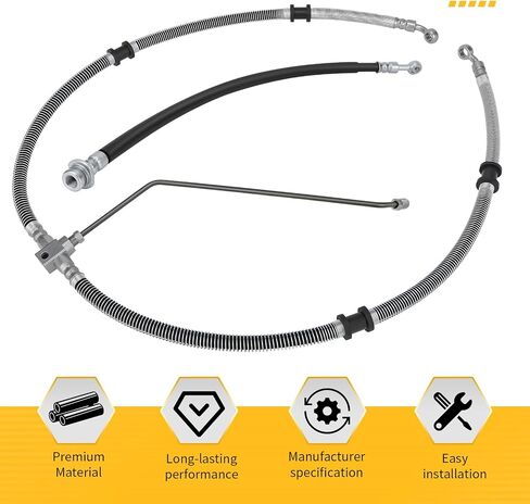 M MATI Front Brake Hose Line Pipe Kit for Yamaha Grizzly 450 YFM450 4x4 2011-2014 5ND-F5872-10-00 1CT-F5873-10-00 1CT-F5871-00-00 in Saudi Arabia