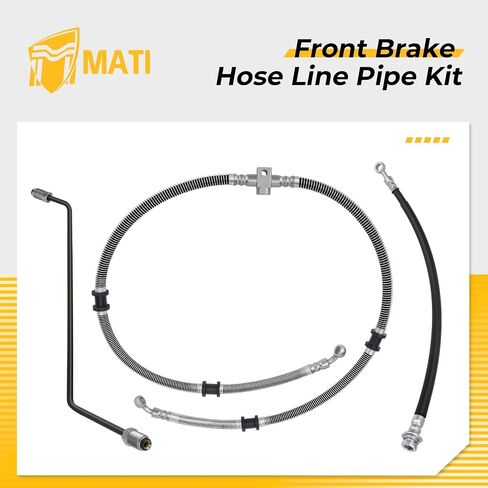 M MATI Front Brake Hose Line Pipe Kit for Yamaha Grizzly 450 YFM450 4x4 2011-2014 5ND-F5872-10-00 1CT-F5873-10-00 1CT-F5871-00-00 in Saudi Arabia