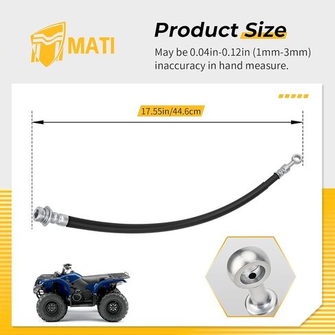 M MATI Front Brake Hose Line Pipe Kit for Yamaha Grizzly 450 YFM450 4x4 2011-2014 5ND-F5872-10-00 1CT-F5873-10-00 1CT-F5871-00-00 in Saudi Arabia