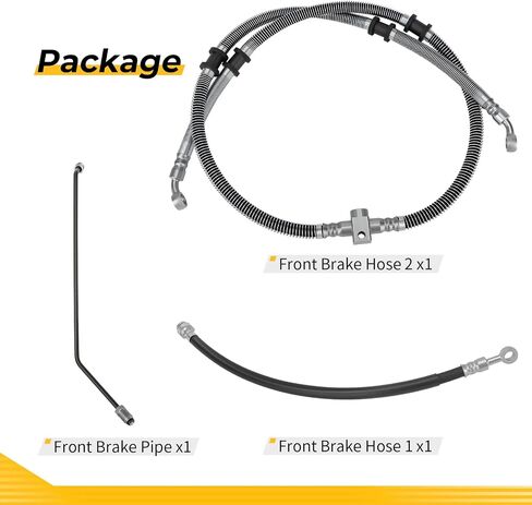 M MATI Front Brake Hose Line Pipe Kit for Yamaha Grizzly 450 YFM450 4x4 2011-2014 5ND-F5872-10-00 1CT-F5873-10-00 1CT-F5871-00-00 in Saudi Arabia