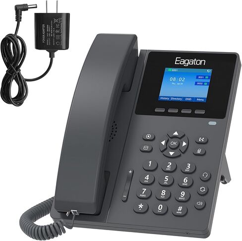 هاتف T52P Business IP مع شاشة ملونة مقاس 2.4 بوصة، وخطين SIP، ومؤتمر بستة اتجاهات، ودعم POE، ومحول طاقة متضمن in Saudi Arabia