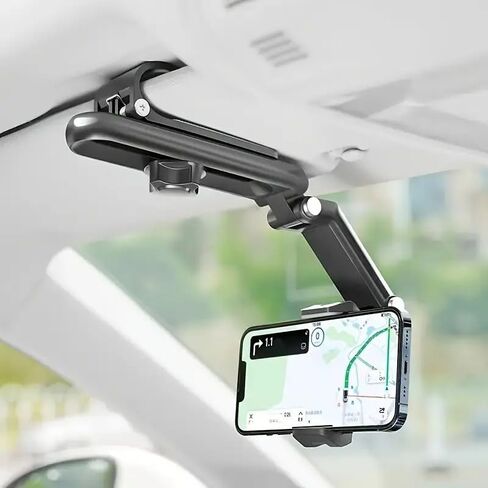 حامل الهاتف المحمول للسيارة متعدد الوظائف، حامل هاتف السيارة - لوحة قيادة قابلة للتعديل 360 درجة وحامل على الزجاج الأمامي مع ذراع قابل للتمديد لجميع الهواتف الذكية 4-8 بوصة، أخضر. in Saudi Arabia