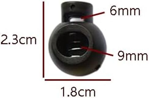 100pcs Spring Cord Lock for Drawstrings Single Hole Round Fastener Buttons Slider Toggle Stoppers,Mixed Color in Kuwait