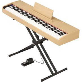 Digital Piano 88 key Semi Weighted Keyboard With X Stand & Sustain Pedal, Full-Size Beginner Electric Piano For Bluetooth, Headphone Mode, USB-MIDI in Kuwait