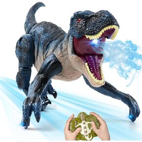 2.4GHz Remote Control Walking Dinosaur Toy for Kids - Birthday Gifts for Boys Ages 3-5 5-7 8-12, Interactive Dino with Roaring Sound, Cool Lights & Mist Spray in Kuwait