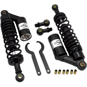 Universal 320mm Shock Absorber, Damping System for Street Bikes, Go Karts, Scooters & ATVs, Motorcycle Rear Suspension Upgrade,BLACK in Saudi Arabia
