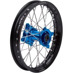 عجلة Tusk Impact الكاملة - خلفية مقاس 16 × 1.85 حافة سوداء/قضبان فضية/محور أزرق متوافق مع Husqvarna TC 85 19/16 2018-2020 in Saudi Arabia