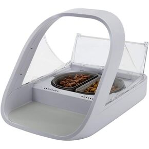 Sure Petcare -SureFlap - SureFeed - وحدة تغذية الحيوانات الأليفة ذات الرقاقة الدقيقة - وحدة تغذية الحيوانات الأليفة الانتقائية التلقائية تجعل أوقات الوجبات خالية من التوتر، ومناسبة لكل من الأطعمة الرطبة والجافة - MPF001 in Kuwait