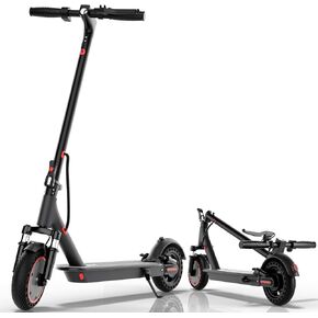 Electric Scooters, 8.5" Solid Tires, Front & Rear Dual Suspension, 350W Brushless Motor & 19 MPH, 15 Miles Long Range, Folding Sport Scooters for Adults with Dual Brake System and APP in Saudi Arabia
