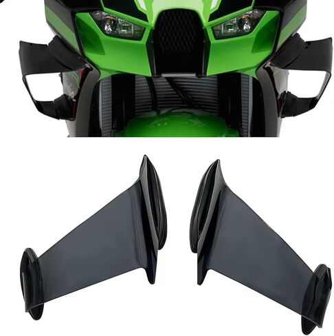 ل ZX-10R ZX10R 2022 2023 2024 دراجة نارية ثابتة الجناح منحرف تركيب الأجنحة الهوائية zx-10r zx10r (أسود) in Kuwait