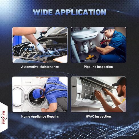 Ralcam Articulating Borescope, 2-Way 180° Endoscope Camera with 8.5mm Lens Articulated Snake Camera, 4.5'' Screen, Video Inspection Camera with Light for Automotive Mechanics-3.4FT Semi-Rigid Cable in Kuwait