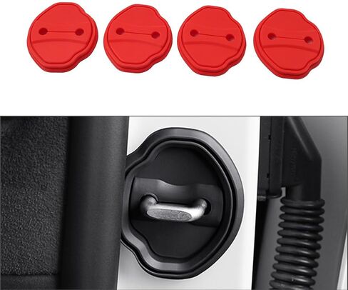 Chcury1 Protective Cover Car Door Lock Door Entry Guard 4 Pcs For BMW 3 Series G20 G21 2020-2023 Red Silicone Left & Right Hand in Saudi Arabia