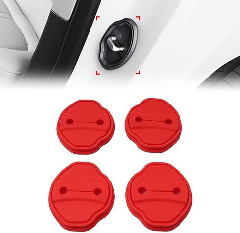 Chcury1 Protective Cover Car Door Lock Door Entry Guard 4 Pcs For BMW 3 Series G20 G21 2020-2023 Red Silicone Left & Right Hand in Saudi Arabia