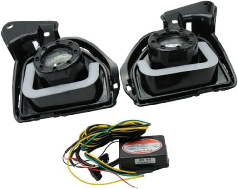 مصباح ضباب القيادة Riloer DRL مع إشارة انعطاف كهرمانية، متوافق مع Toyota 2014-2018 Hiace، ضوء LED أبيض للجري أثناء النهار in Kuwait