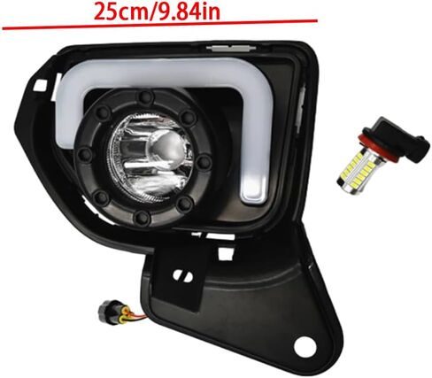 مصباح ضباب القيادة Riloer DRL مع إشارة انعطاف كهرمانية، متوافق مع Toyota 2014-2018 Hiace، ضوء LED أبيض للجري أثناء النهار in Kuwait