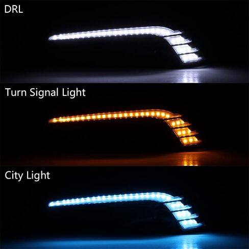 استبدال Astra Depot LED DRL لمازدا 3 Mazda3 Axela 2017 2018 2019 أضواء النهار الجري غطاء مصباح الضباب الأمامي مصباح القيادة 12 فولت ضوء النهار مع إشارة الانعطاف الصفراء وضوء المدينة الأزرق in Kuwait