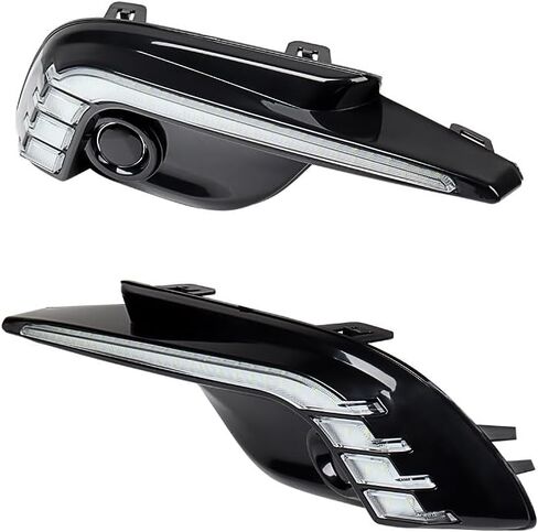 استبدال Astra Depot LED DRL لمازدا 3 Mazda3 Axela 2017 2018 2019 أضواء النهار الجري غطاء مصباح الضباب الأمامي مصباح القيادة 12 فولت ضوء النهار مع إشارة الانعطاف الصفراء وضوء المدينة الأزرق in Kuwait