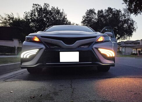 iJDMTOY Switchback LED Daytime Running Lights Assy Compatible with 2021-up Toyota Camry SE XSE Trims, JDM Style White/Amber DRLs w/Sequential Flash Turn Signal Feature in Saudi Arabia