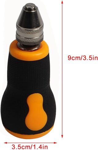 Portable Drill Mini, Hardened Steel Chuck & 10 Twist Bits 0.8-3.0mm, Short Handle with No-slip Design, Light and Portable for Wood, Jewelry, Plastic in Saudi Arabia