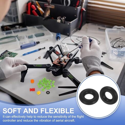 MECCANIXITY Silicone O-Rings 7mm OD 3mm ID 2mm Height Metric VMQ Sealing Gasket Anti Vibration for RC Flight Controller Drone Accessories Black, Pack of 20 in Saudi Arabia