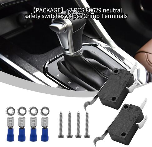 2Pcs 80629 Neutral Reverse Safety Switch with Crimp Terminal Screw, Replacement for B&M Automatic Shifter, Replaces 80690 MegaShifter in Saudi Arabia