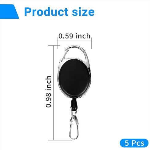 Fly Fishing Retractor for Anglers Vest Pack Tool Gear Assortment Combo 5pcs in Pack in Saudi Arabia