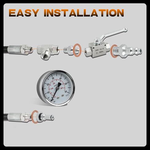 High Pressure Oil System IPR Air Test Tool Compatible with Ford 6.0L-7.3L Powerstroke Diesel with High Pressure Oil System IPR Valve Air Test Fitting Gauge Air Meter in Saudi Arabia