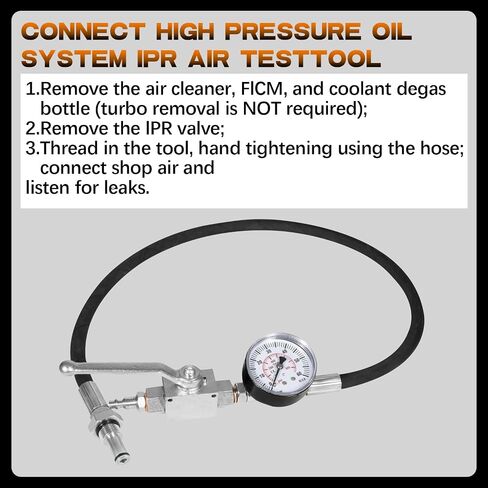 High Pressure Oil System IPR Air Test Tool Compatible with Ford 6.0L-7.3L Powerstroke Diesel with High Pressure Oil System IPR Valve Air Test Fitting Gauge Air Meter in Saudi Arabia