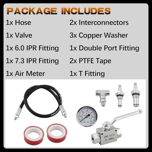 High Pressure Oil System IPR Air Test Tool Compatible with Ford 6.0L-7.3L Powerstroke Diesel with High Pressure Oil System IPR Valve Air Test Fitting Gauge Air Meter in Saudi Arabia