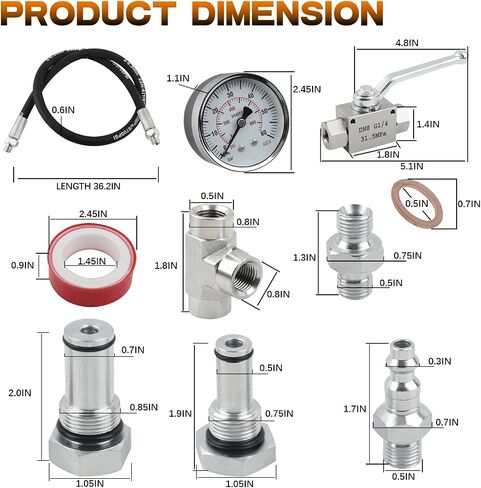 High Pressure Oil System IPR Air Test Tool Compatible with Ford 6.0L-7.3L Powerstroke Diesel with High Pressure Oil System IPR Valve Air Test Fitting Gauge Air Meter in Saudi Arabia