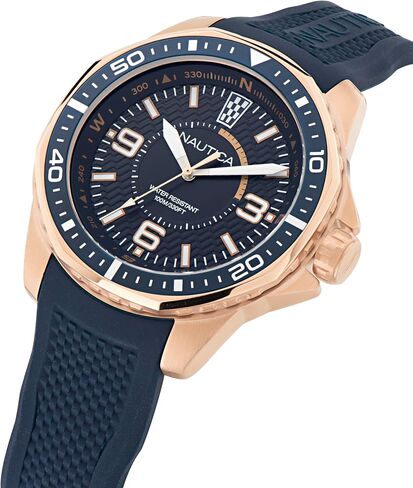 Nautica Men's NAPKMF304 KOH May Bay Blue Silicone Strap Watch in Saudi Arabia
