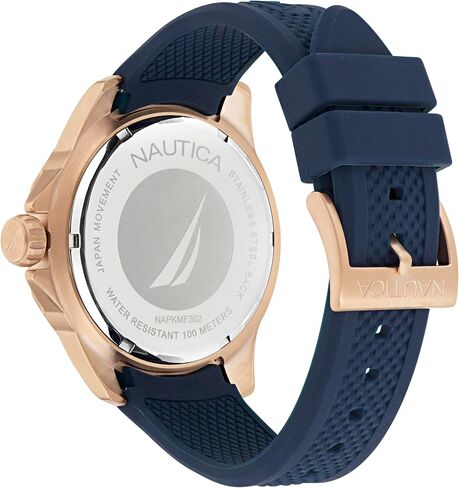 Nautica Men's NAPKMF304 KOH May Bay Blue Silicone Strap Watch in Saudi Arabia