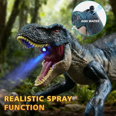 2.4GHz Remote Control Walking Dinosaur Toy for Kids - Birthday Gifts for Boys Ages 3-5 5-7 8-12, Interactive Dino with Roaring Sound, Cool Lights & Mist Spray in Saudi Arabia