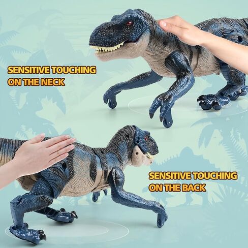 2.4GHz Remote Control Walking Dinosaur Toy for Kids - Birthday Gifts for Boys Ages 3-5 5-7 8-12, Interactive Dino with Roaring Sound, Cool Lights & Mist Spray in Saudi Arabia