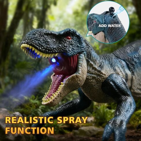 2.4GHz Remote Control Walking Dinosaur Toy for Kids - Birthday Gifts for Boys Ages 3-5 5-7 8-12, Interactive Dino with Roaring Sound, Cool Lights & Mist Spray in Kuwait