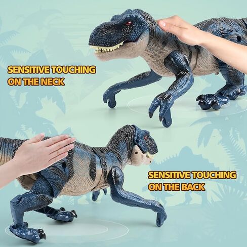 2.4GHz Remote Control Walking Dinosaur Toy for Kids - Birthday Gifts for Boys Ages 3-5 5-7 8-12, Interactive Dino with Roaring Sound, Cool Lights & Mist Spray in Kuwait