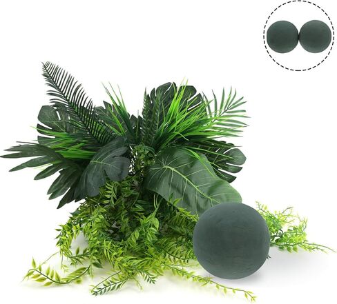 KALLORY 2Pcs Floral Foam Balls Round Sphere for DIY Flower Arrangements Wedding Bouquet Craft Supplies 5.7 Inch Artificial Flower Ball Foam with Water Absorbing Feature in Saudi Arabia