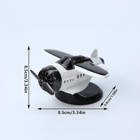 ملحقات تزيين السيارة بمروحة دوارة للطائرة الشمسية، هدية مبتكرة ممتعة لعشاق الطائرات باللون الأبيض in Kuwait