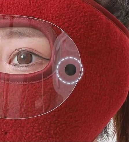 Winter Warm Fleece Windproof High-Definition Goggles, Fleece Thermal Mask with Removable Goggles, Unisex in Saudi Arabia
