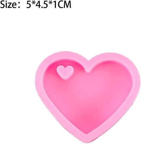 Jewelry-Resin-Casting-Molds – 1PC Heart-Shaped Silicone Mold for Epoxy Resin, DIY Craft Supplies, Clay & More – Perfect for Romantic Gift Making & Decorative Keychains in Saudi Arabia