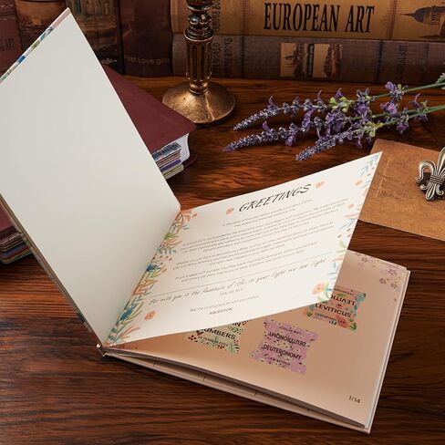 علامات تبويب الكتاب المقدس الزهرية للنساء، كتيب علامات تبويب فهرس الكتاب المقدس، 66 علامة تبويب مع عناوين الفصول وملخصاتها، دليل المحاذاة، علامات تبويب تجميل البتلات، لوازم هدايا دراسة الكتاب المقدس مغلفة مقاومة للماء in Kuwait