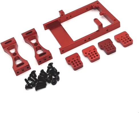 Rc Models Accessories For MN For WPL For Feiyu For HengLong For JJRC 1/16 /12 RC Car Parts Metal Upgrade Crossbeam Servo Box Shock Absorber Bracket(Red) in Saudi Arabia