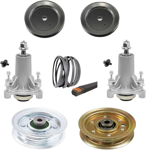 Automotive Replacement PartsComplete 42" Spindle Pulley Belt Kit For Poulan PB155G42 PB17542LT PO14542LT 42" Mod-H89H-3895 in Saudi Arabia