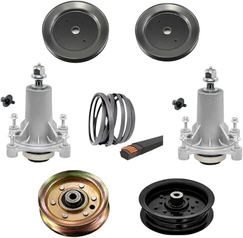 Automotive Replacement PartsComplete 42" Spindle Pulley Belt Kit For Poulan PB20H42LT PB175G42 PB185A42 42" Mod-H89H-4001 in Saudi Arabia