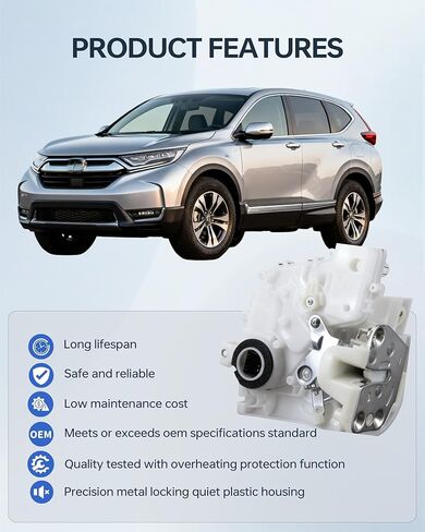 مشغل قفل الباب الخلفي الأيمن للركاب متوافق مع Honda CR-V 2007-2011 (EX، LX، EXL)، يستبدل 72610-SWA-A01، DLA1006، 937-570 in Kuwait