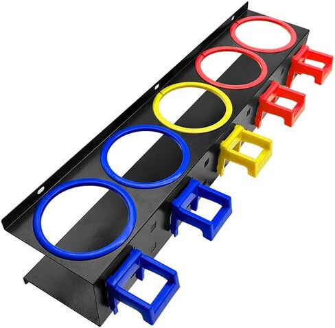 Spray Bottle Storage Rack with Extra Abrasive Holder, Wall Mount Hanging Rail Car Beauty Shop Accessory Display Auto Cleaning Detailing Tools Hanger Bottle Organizer in Kuwait