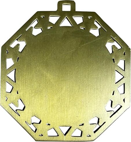 Express Medals Flag Football Gold Medals Trophy Award with Neck Ribbons EMDC214FFB - (Pack of 10) in Saudi Arabia